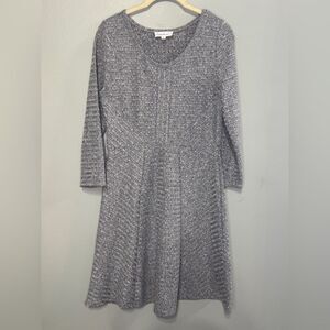 Cloud Chaser Grey Sweater dress fit and flare‎ Size Large